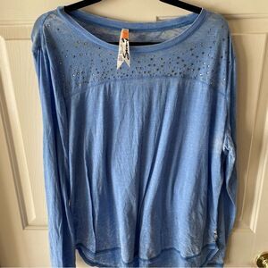 2/$20 𝅺NWOT Seven 7 brand embellished burnout top, Sz XXL (1008)